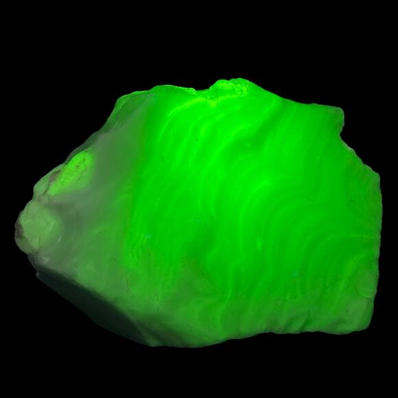 Lime Jadeite Green Multitone Layered Swirl Slag Art Glass Cullet #4GX11 - Picture 2 of 7